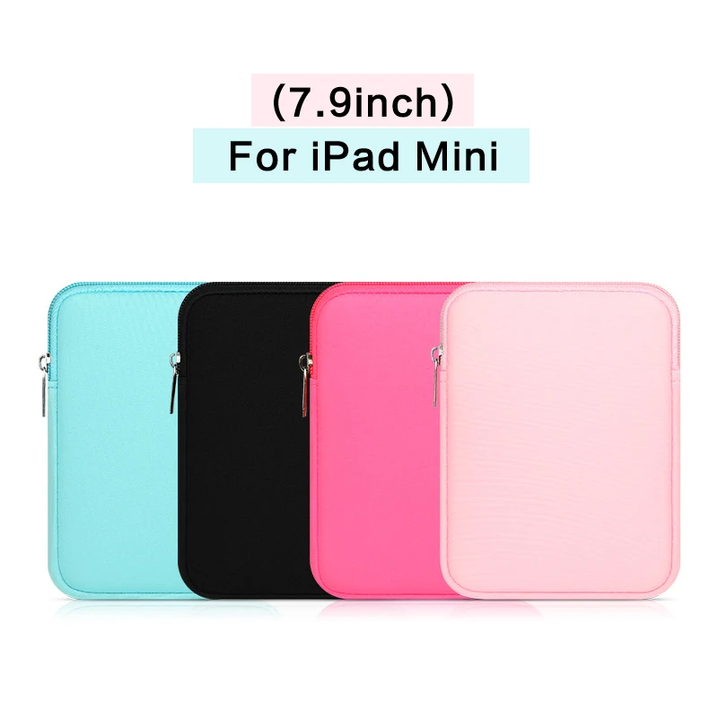 

For Apple iPad Mini 1/2/3/4 Cover Case 7.9 inch Shockproof Soft nylon Protective Tablet Liner Sleeve Pouch Bag for mipad 1 2 3 4