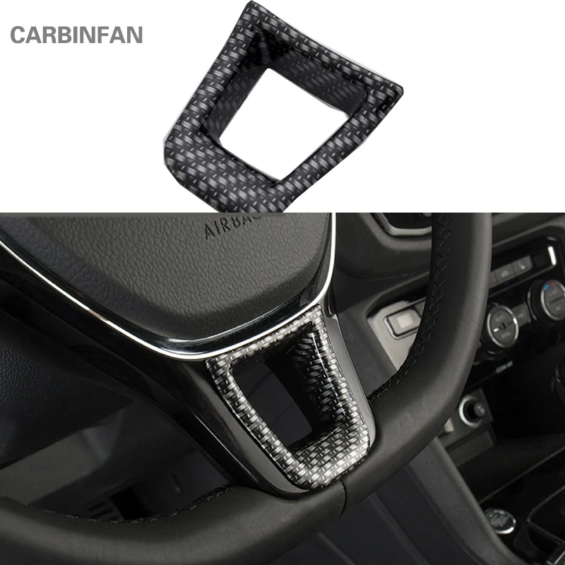 

For Volkswagen VW tiguan L mk2 2017 2018 steering wheel cover sticker sequins ABS Chrome Auto Car Accessories Car styling C332