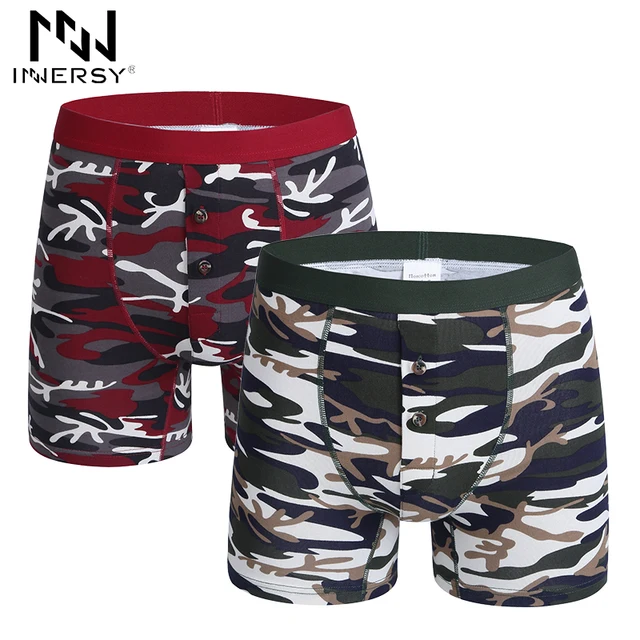 Innersy Boxer 2pieces/lot Mens Underwear Boxers Brand Men Print Boxer