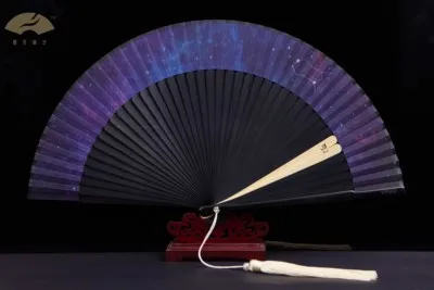 1 шт., 12 созвездий, звездное небо, складной вентилятор в китайском стиле, винтажный танцевальный Складной вентилятор - Цвет: Virgo