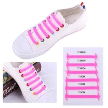 12 шт./компл. креативные шнурки унисекс для женщин и мужчин спортивные беговые шнурки без завязок эластичные силиконовые шнурки Все кроссовки