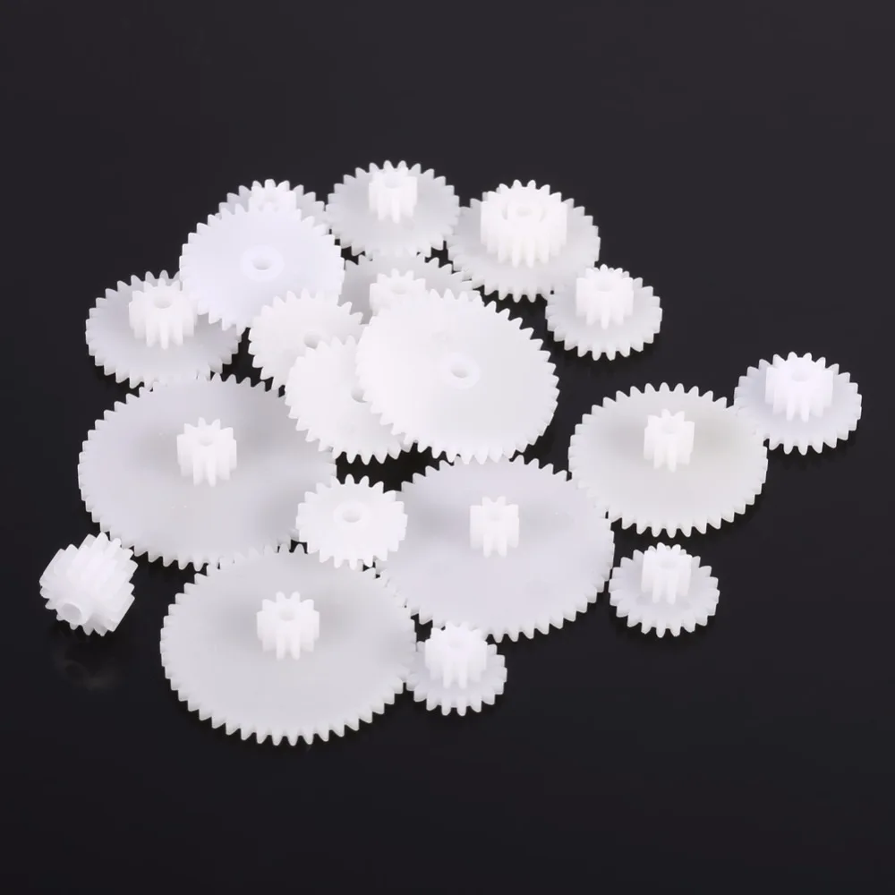 19pcs/set Plastic Gears Kits Motor Gear Set Assembly for Robot Toy