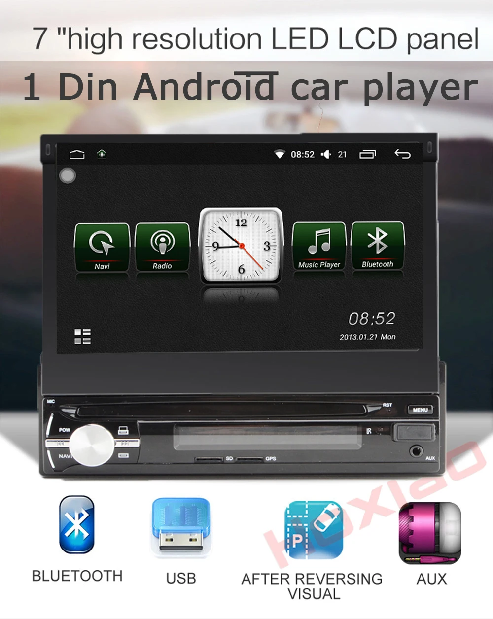 1 din Android 7,0 4 ядра 1024*600 7 дюймов Автомобильный DVD Плеер Do Carro Универсальный gps Wi-Fi BT Радио BT 4g Rede SIM руль rdsbutton