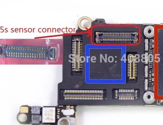 

10pcs/lot Original new for iPhone 5S 5C J1 sensor front small camera flex FPC connector on motherboard mainboard