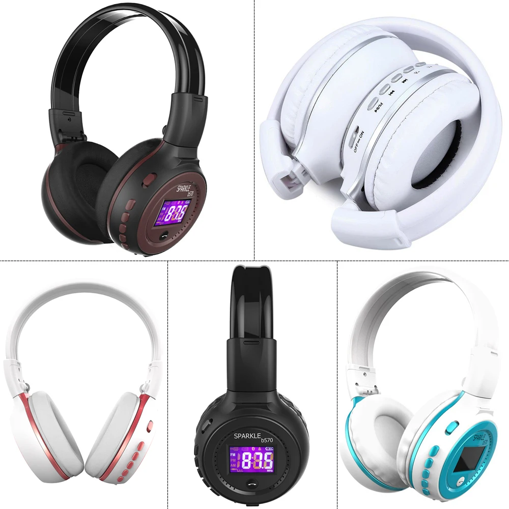 Cena ZEALOT B570 słuchawki stereo bluetooth bezprzewodowe słuchawki ekran LCD Radio FM karta TF MP3 graj z mikrofonem