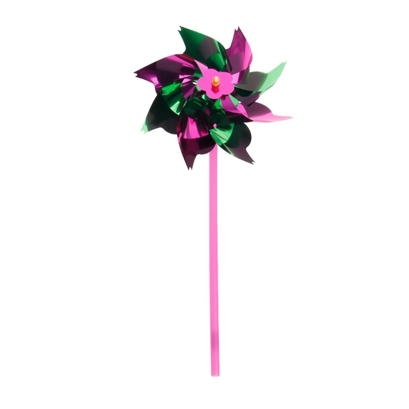 New 10Pcs Plastic Windmill Pinwheel Wind Spinner Kids Toy Garden Lawn Party Decor Random Color Kids Gift