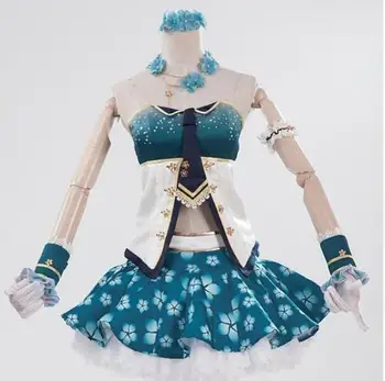 

Tube Tops skirt Love Live! Ayase Eli Flower Elf cosplay costume Halloween Costumes for women anime clothes with Earring