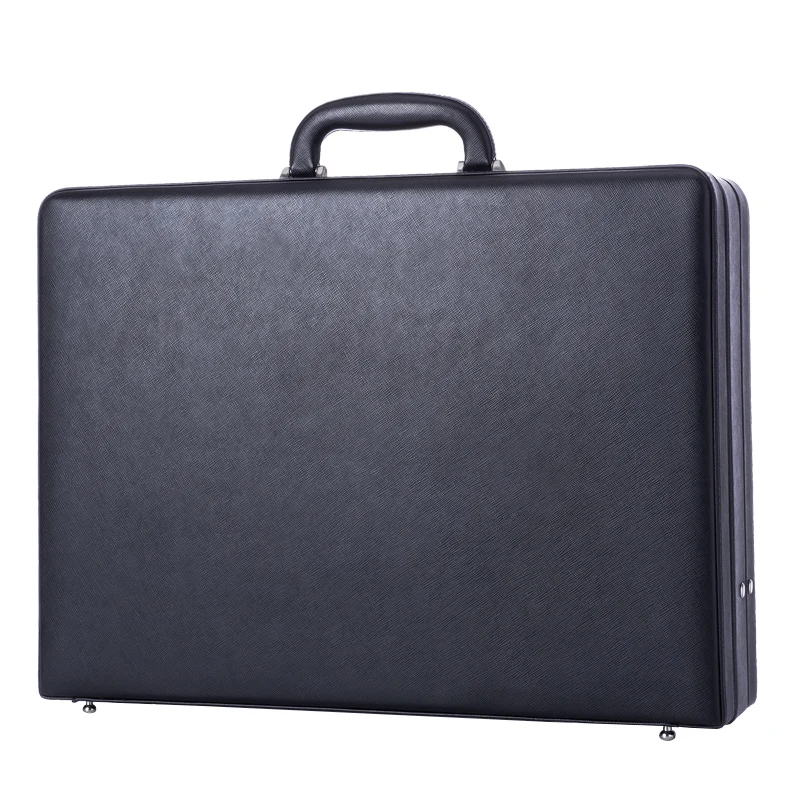 Feixueer деловой портфель из коровьей кожи расширяемый чехол для ноутбука мужской чемодан брендовый дизайнерский денежный чехол офисная Сумка Черный
