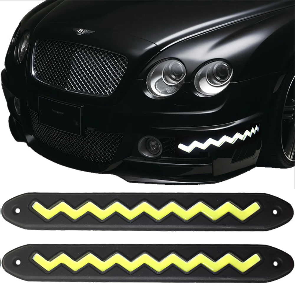 

2 pcs W Shape COB 21cm Bendable LED Daytime Running Lights 100% Waterproof DRL Day Time Flexible Car Driving Lamp BJ