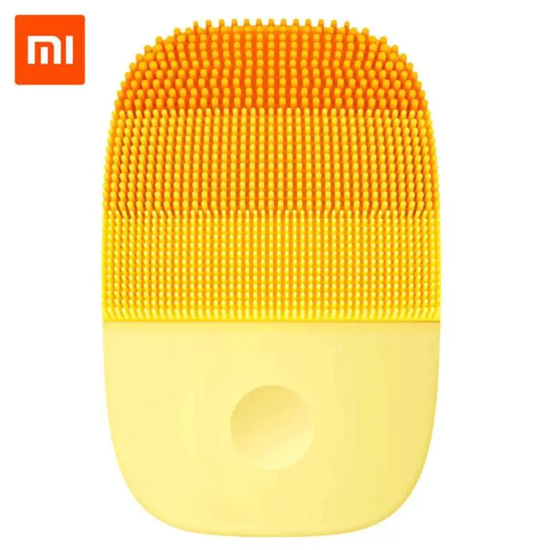 Xiaomi Youpin inFace sonic Face глубокая Очищающая щетка водостойкая ультра звуковая Массажер для кожи IPX7 Силиконовое очищающее устройство - Цвет: Orange