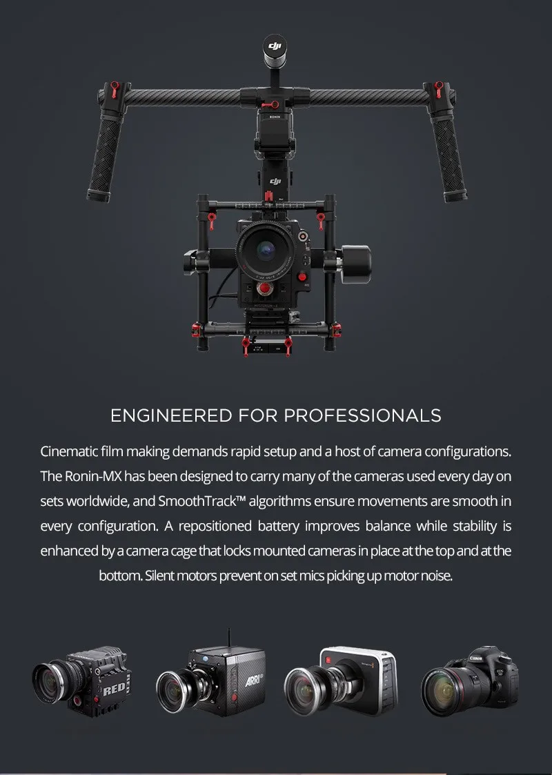 DJI Ronin-MX gimbal с рукояткой и DJI беспроводной контроллер на палец(не включает камеру) Ronin MX