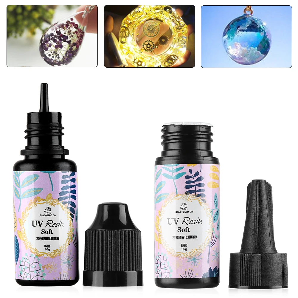 

DIY UV Resin Ultraviolet 10/15/25/60g Curing Resin Solar DIY rafts Handmade Cloth Paper Rope Paste Tools Super Alcohol Glue