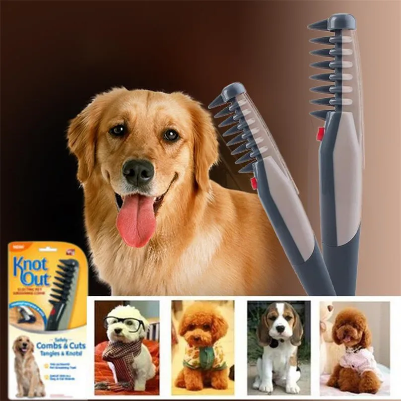 

Electric Pet Dog Grooming Comb Cat Hair Trimmer Knot Out Remove Mats Tangles Tool Supplies 2019 Dogs Brush Pet Hair