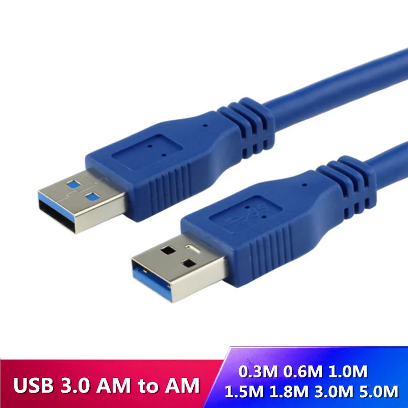 Высокоскоростной Синий Удлинительный Кабель USB 3 0 типа А штекер AM 4 8 Гбит/с