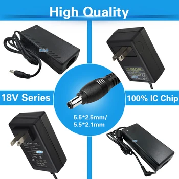 

High Quality AC 100V-240V Converter Adapter DC 18V 1A 2A 2000mA 18v 3a 4.5a 18v 6a 18v 7a Power Supply Adapter 18V Charger