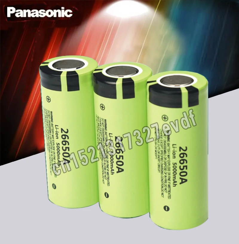 Panasonic 26650A 3,7 V 5000mAh Высокая емкость 26650 литий-ионные аккумуляторы