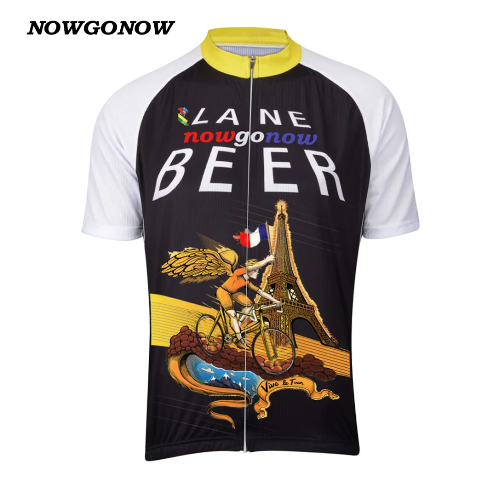 

2017 man cycling jersey/clothing beer la tour black pro team Quick Dry bike wear road mtb ropa ciclismo maillot NOWGONOW Cartoon