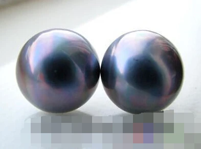 

HOT SELL - 1380 REAL NATURE BLUE SOUTH SEA MABE PEARL EARRING -Top quality free shipping