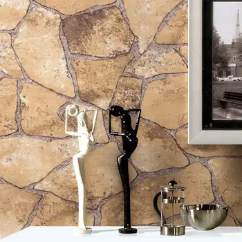 

Natural Classic Vintage Simulation Brick Wall Stone Rock Slate Effect 10M Wallpaper Roll Background Home Decor PVC Wall Paper