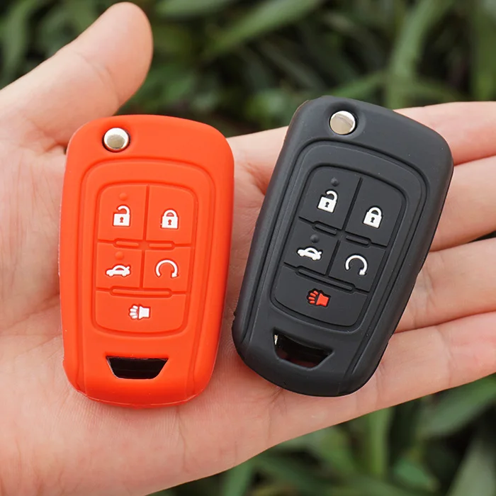 Silicone key fob protect skin cap set jacket hood cover case for Buick