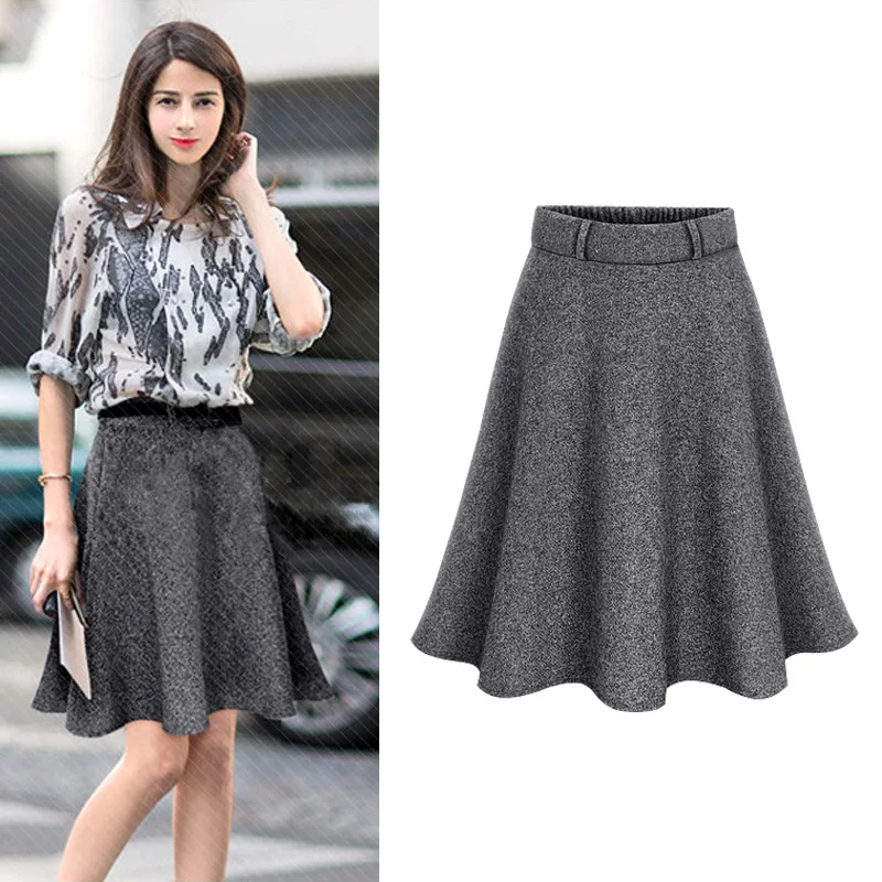 Autumn Women Elastic Waist Plus Size A-line Skirts Hip Slim Medium-long Loose Plus Size Skirts Large Size Skirts Autumn Women Elastic Waist Plus Size A-line Skirts Hip Slim Medium-long Loose Plus Size Skirts Large Size Skirts