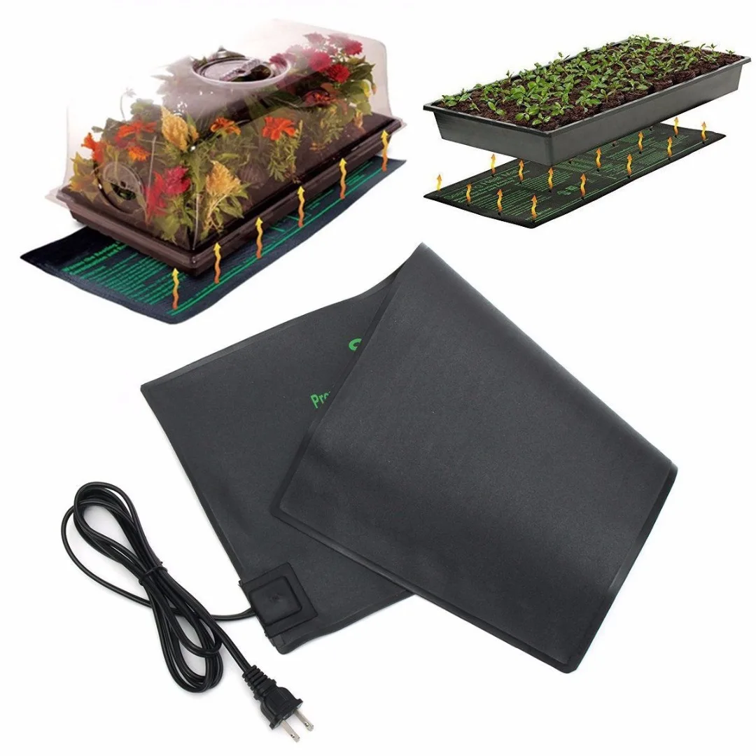 US/EU Plug Seedling Heat Mat 52 x 24cm Plant Breeding Heating Pad 18W