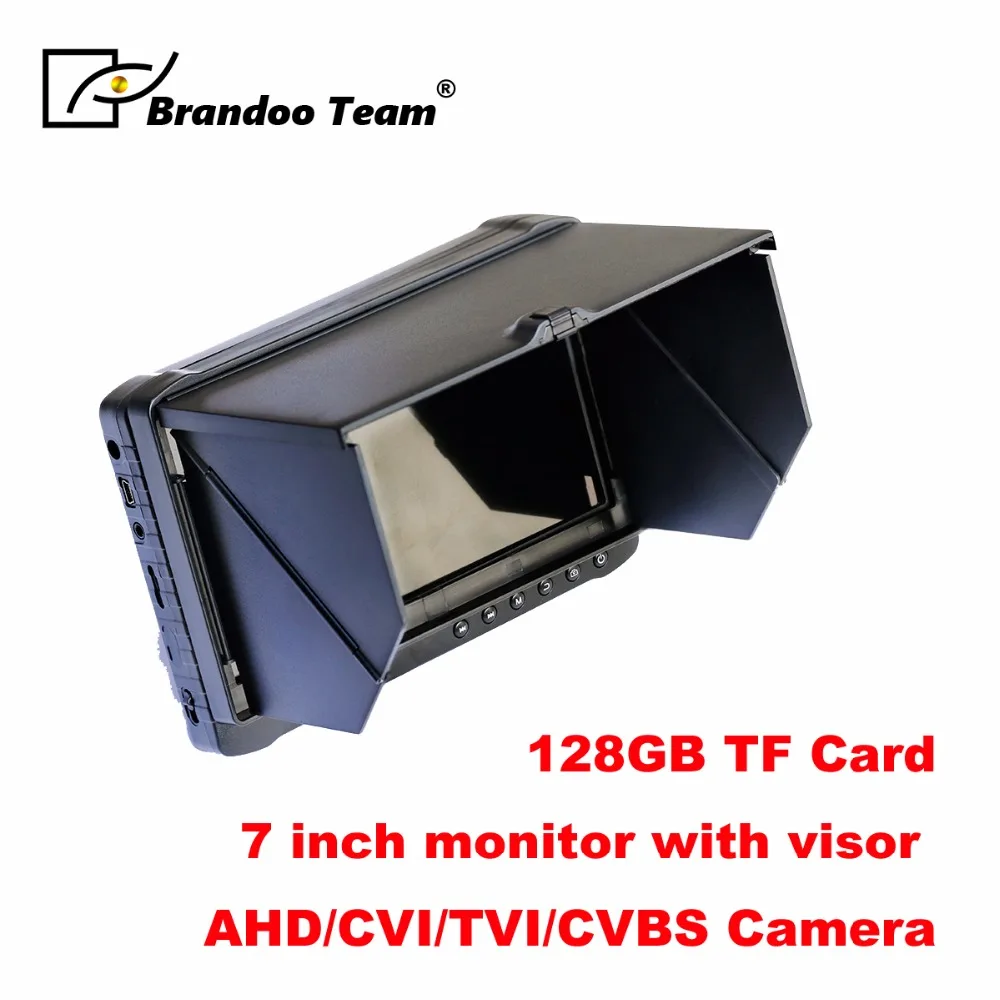 

BRANDOO Built-in DVR 7 inch Security Monitor Sunshade cover Monitor 1024x600 LCD Screen Display With HD video input