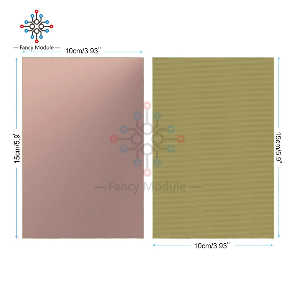 1 шт. макетная плата 10x15 см Односторонняя печатная плата медная ламинированная доска FR4 Универсальный прототип 1,2 мм для DIY 10x15 см