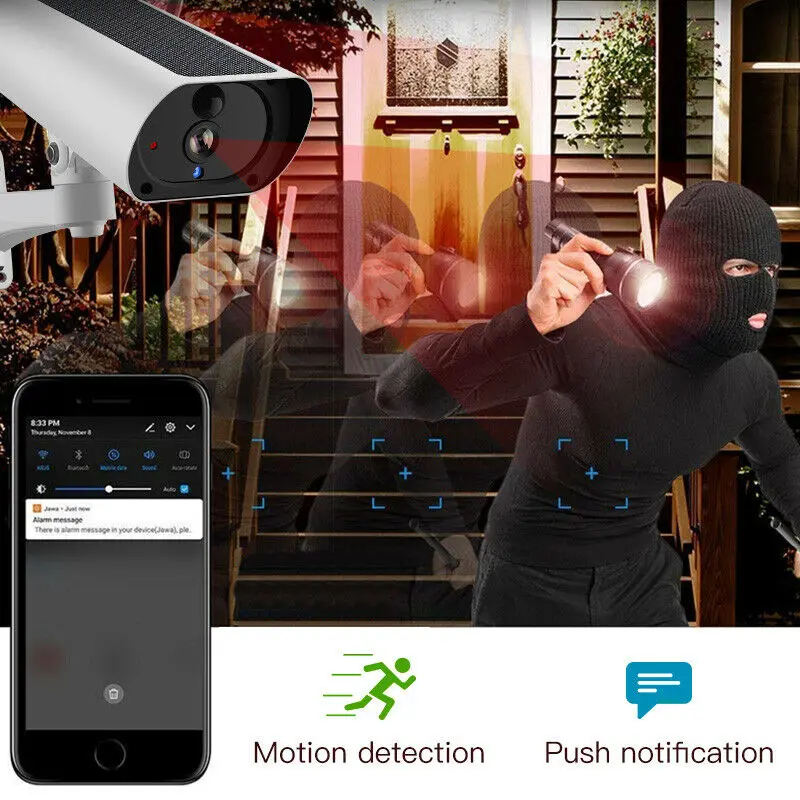 

Wireless WiFi Solar IP Camera 1080P HD Security Monitor Audio Waterproof for Outdoor XM66