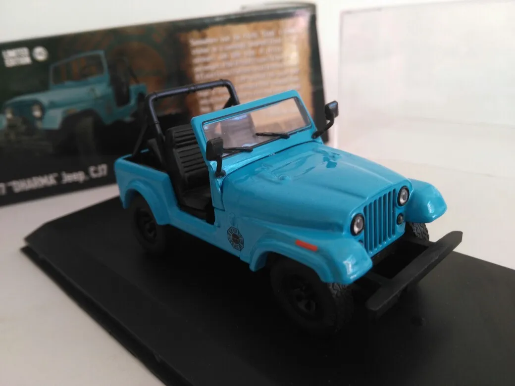 GL 1:43 1977 Дхарма JEEP CJ7 сплав модель машинки, Diecast металлические игрушки подарок на день рождения для детей, носки для мальчиков