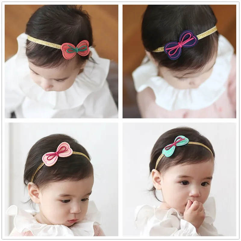 butterfly girls turban headband elastic headbands hair accessories for