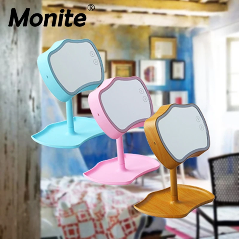 

Makeups Mirror LED Touch Screen Multifunction Adjustable Use LED Desk Lamp Vanity Mirror With LED Lights