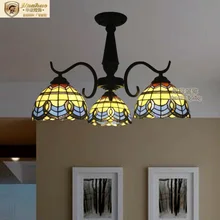 Средиземноморский стиль Тиффани Железный витраж витражные подвесные светильники для домашнего декора, бара, ресторана