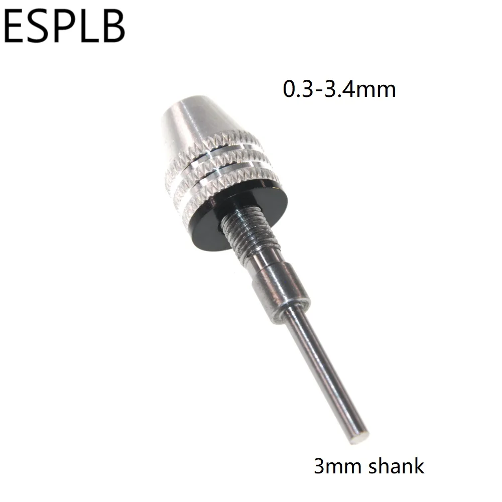 ESPLB 열쇠가없는 드릴 척 0.3-3.4mm 2.35mm/3mm 알루미늄 합금 생크 드릴 미니 비트 퀵 체인지 어댑터 비트 변환기 도구