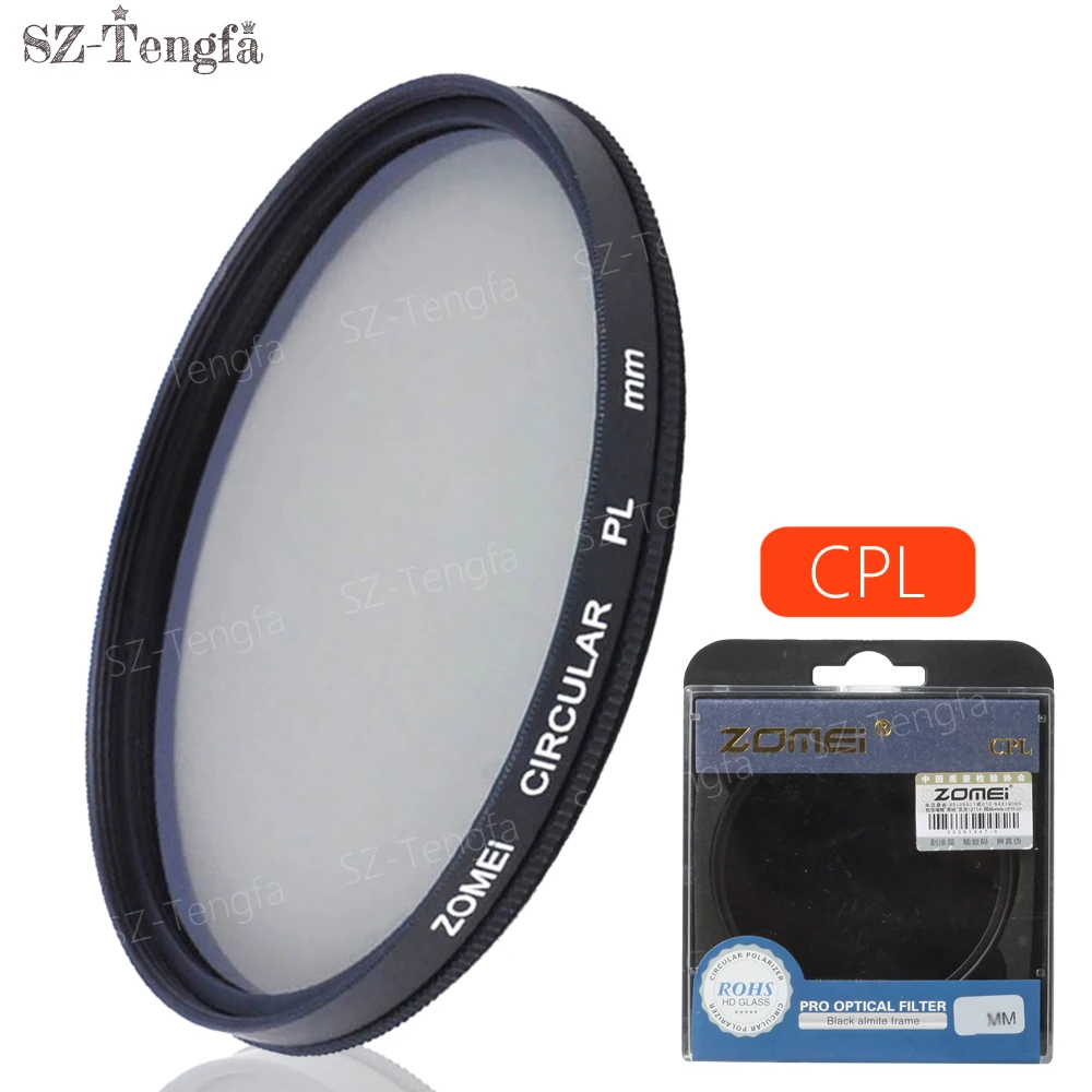 

ZOMEI CPL Polarizer filter 52mm/55/58/62/67/72/77/82mm for Canon Nikon Sony DSLR Camera lens