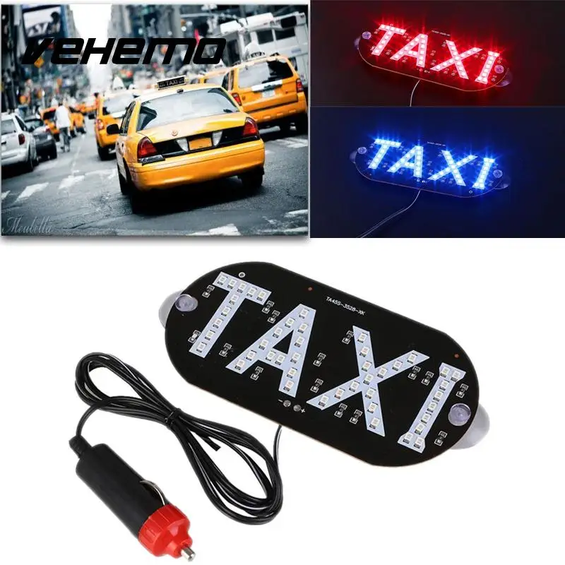 Vehemo Newest Taxi Led Cab indicator Lamp Sign LED Windshield Taxi