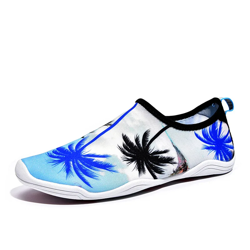 Обувь для воды летние туфли мужские дышащие пляжные тапочки дышащая быстросохнущая обувь женские сандалии плавание дайвинг носки Tenis Masculino - Цвет: Небесно-голубой