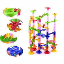 105 pcs Maze Balls Track Building Blocks Plastic DIY Construction Marble Race Run Children Gift boy