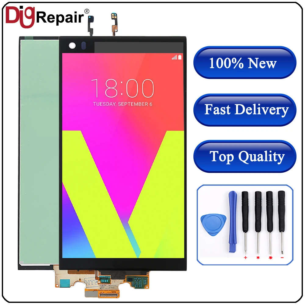 Black For LG V20 LCD VS995 VS996 LS997 H910 LCD Display Touch Screen
