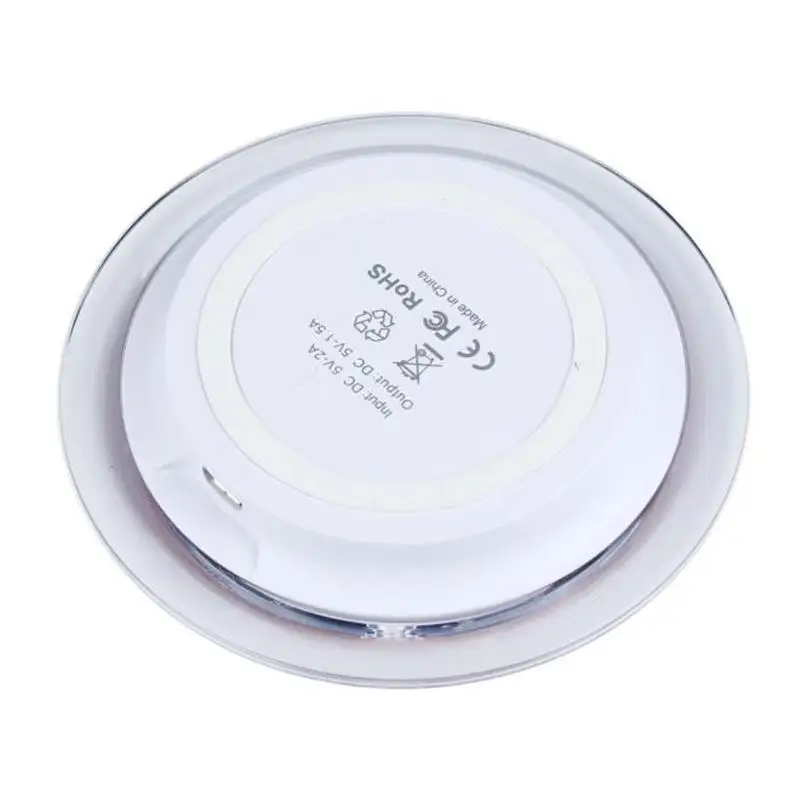 Sannysis 2016 Black White Pad Wireless Charging For Samsung Galaxy S7 / S7 Edge Smartphone qi charger Round USB Carregador 7