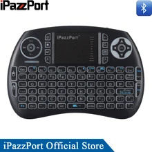 iPazzPort Backlight Bluetooth Mini Wireless Keyboard Air Mouse with Touchpad for iPad Tablets Microsoft Surface Pro