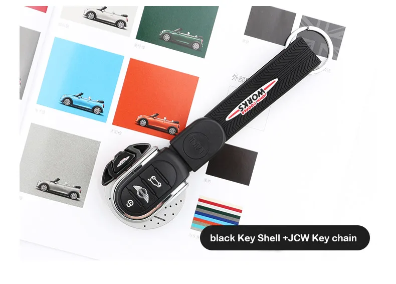 IJDM JCW стиль тормозной диск форма автомобильный ключ крышка для mini cooper ключ крышка брелок для mini cooper F55 F56 F57 F54 F60 - Название цвета: Серый