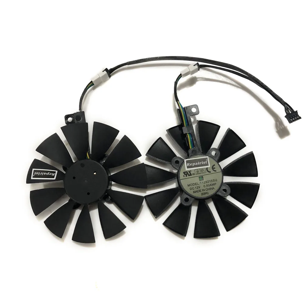 2 шт./компл. T129215SU EX RX 570 GTX 1070/1060 двойной охлаждающий вентилятор GPU для GeForce ASUS AREZ RX570