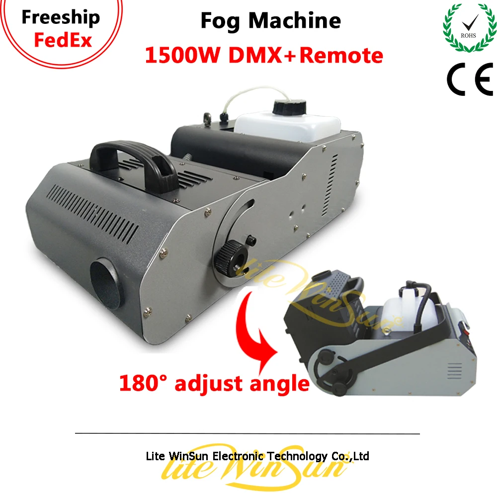 

Litewinsune 1500W Flex Tilt Fog Machine DJ Hurricane DMX Smoke Fogger Hazer Stage Michine 180degree Adjust