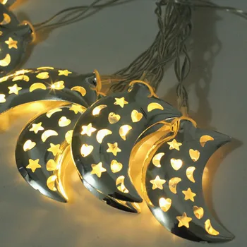 

Creative Eid Mubarak LED Night Light Ramadan Mubarak Moon Light For Eid Party Decoration Lamp Muslim Decor Party 2019