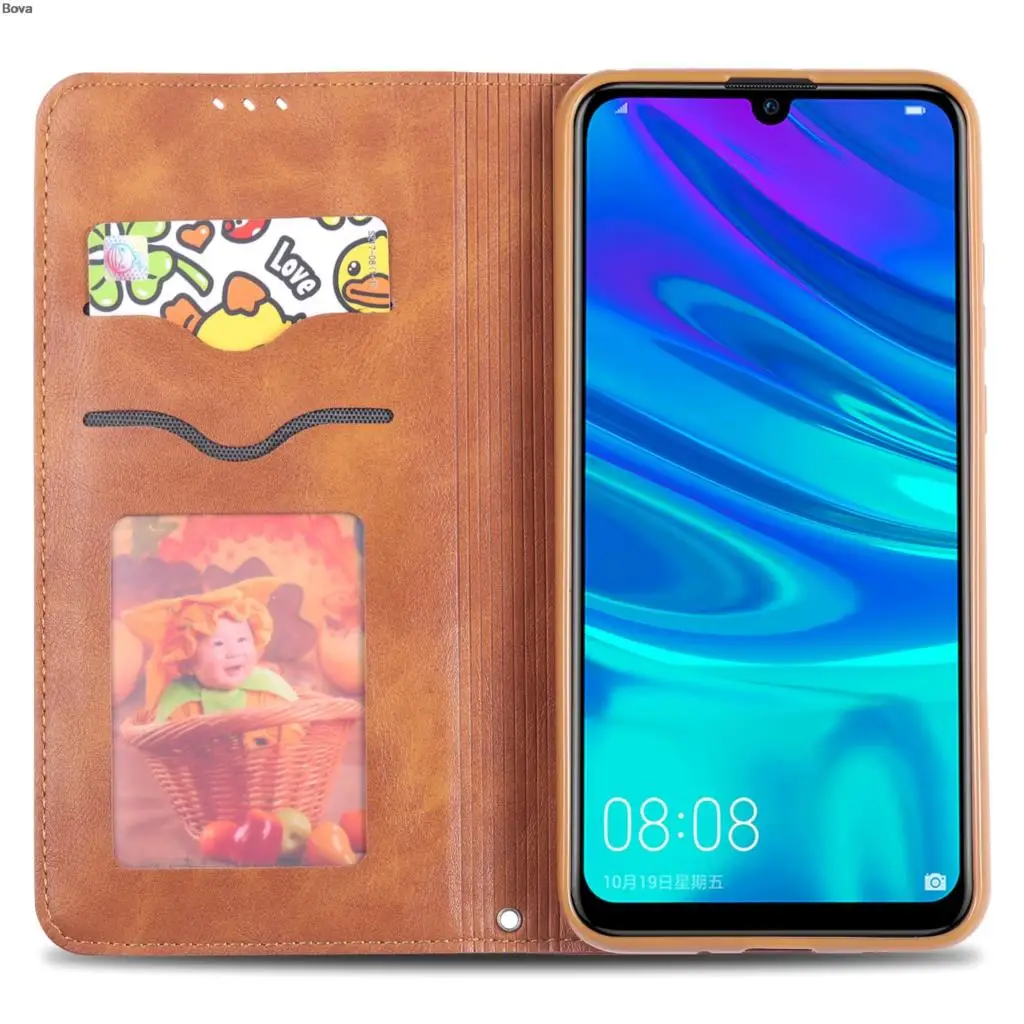Чехол из искусственной кожи в стиле ретро для Huawei Honor 8S магнитный чехол кошелек