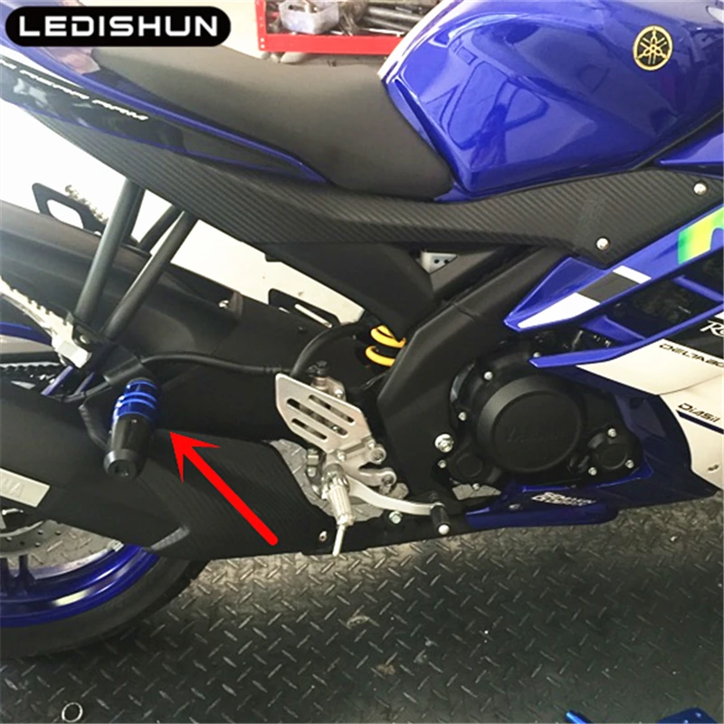 Для Yamaha YZF R3 R25 R15 MT25 MT03 фоторамка ползунок с защитой от ударов выхлопные ползунки