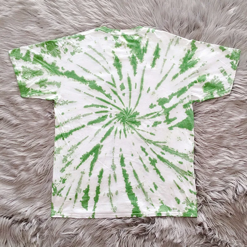 Playboi Carti Smiley Tie Dye футболки брызги красными чернилами smiley face логотип печать футболка Smiley earth свободные мужские футболки унисекс 0-neck