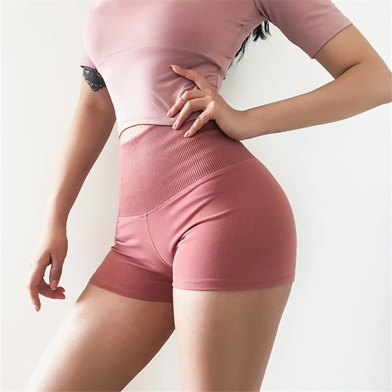 Women Seamless Booty Shorts Tummy Control High Waisted Athletic Workout Shorts Workout Shorts for Women Loose Fit 