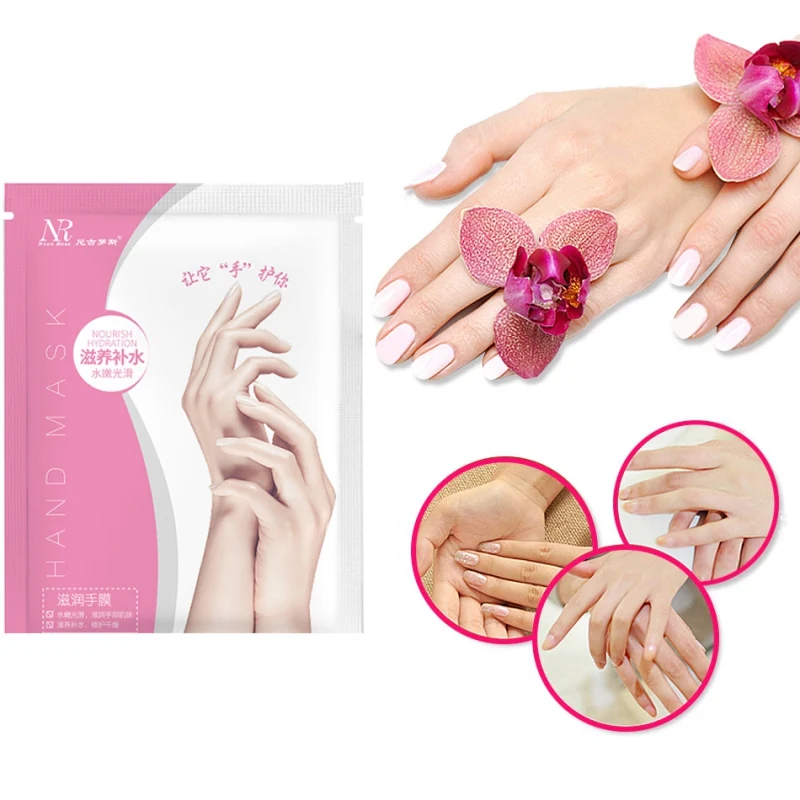 

Natural Hydrating Hand Mask Moisturizing Softening Keratin Skin Lighten Fine Lines Anti-Drying Hand Mask